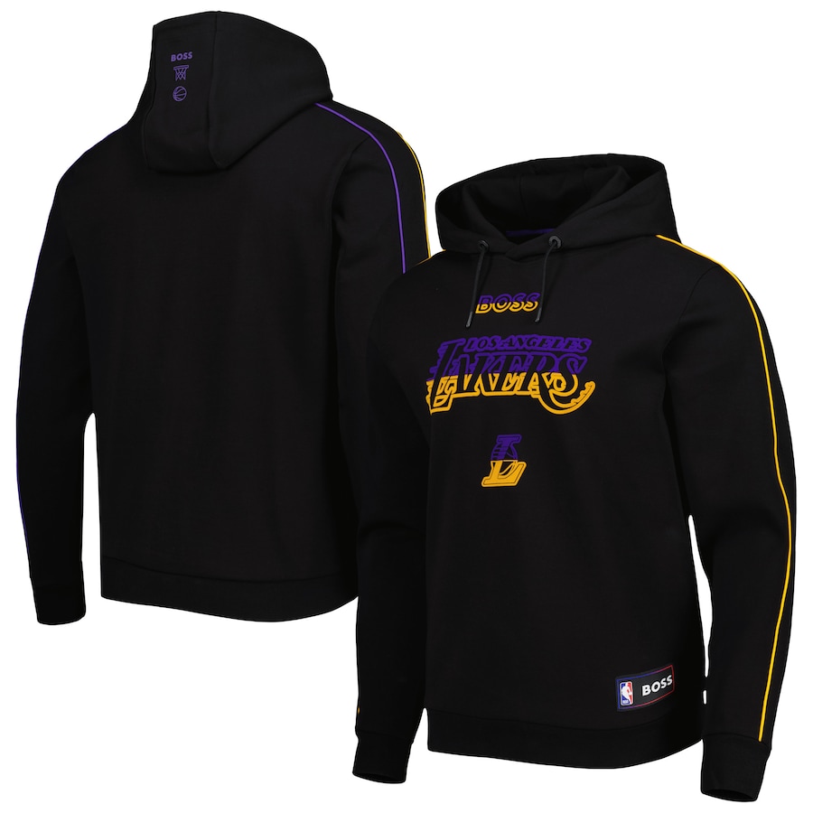 Men's Los Angeles Lakers NBA x Hugo Boss Black Team Bounce Tri-Blend Pullover Hoodie Men's Los Angeles Lakers NBA x Hugo Boss Black Team Bounce Tri-Blend Pullover Hoodie