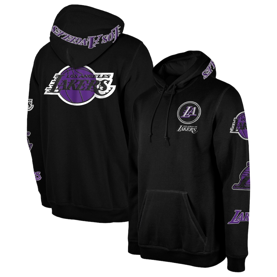 Men's Los Angeles Lakers New Era Purple 2022/23 City Edition Elite Pack Pullover Hoodie Men's Los Angeles Lakers New Era Purple 2022/23 City Edition Elite Pack Pullover Hoodie