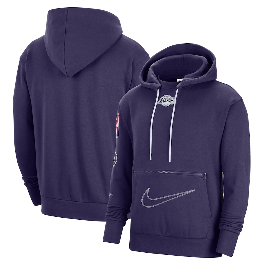 Men's Los Angeles Lakers NBA Purple 2022/23 City Edition Courtside Heavyweight Fleece Pullover Hoodie