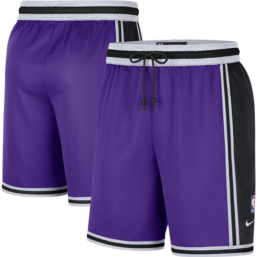 Men's Los Angeles Lakers NBA Purple/Black Pre-Game Performance Shorts Men's Los Angeles Lakers NBA Purple/Black Pre-Game Performance Shorts