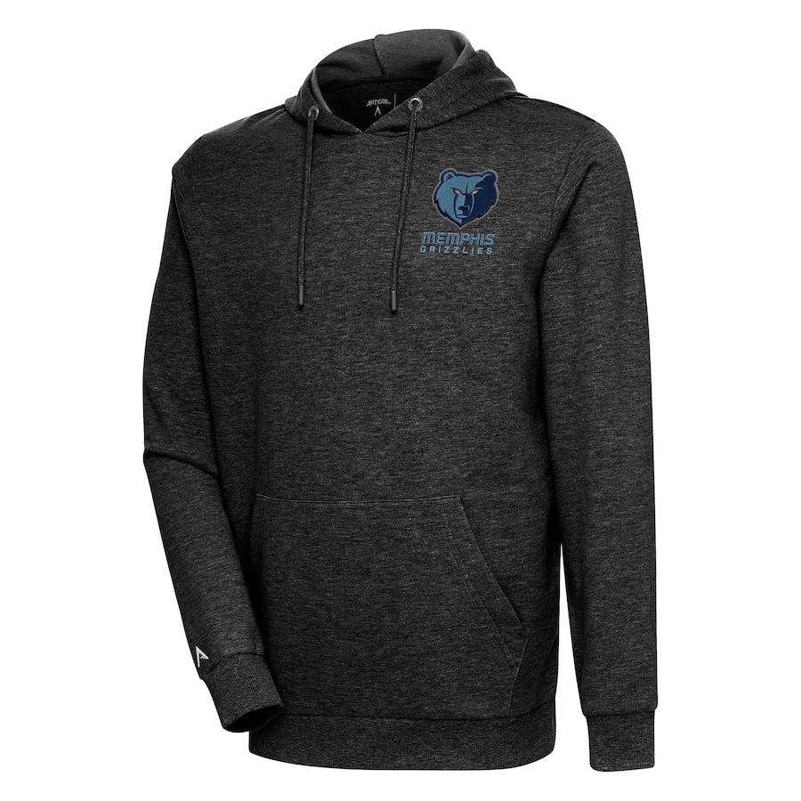 Men's Memphis Grizzlies Antigua Heather Black Action Pullover Hoodie Men's Memphis Grizzlies Antigua Heather Black Action Pullover Hoodie