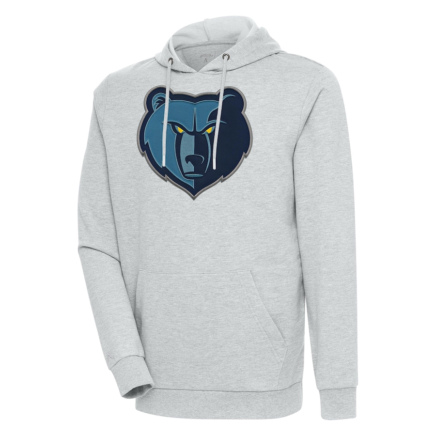Men's Memphis Grizzlies Antigua Heather Gray Action Pullover Hoodie