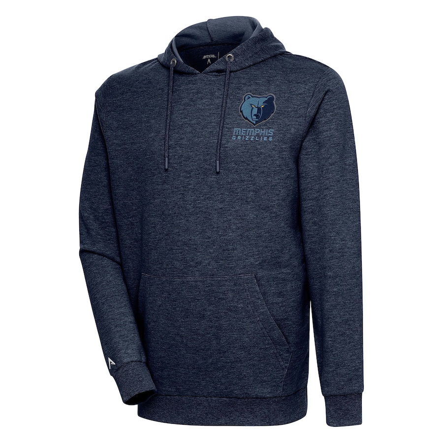 Men's Memphis Grizzlies Antigua Heather Navy Action Pullover Hoodie Men's Memphis Grizzlies Antigua Heather Navy Action Pullover Hoodie