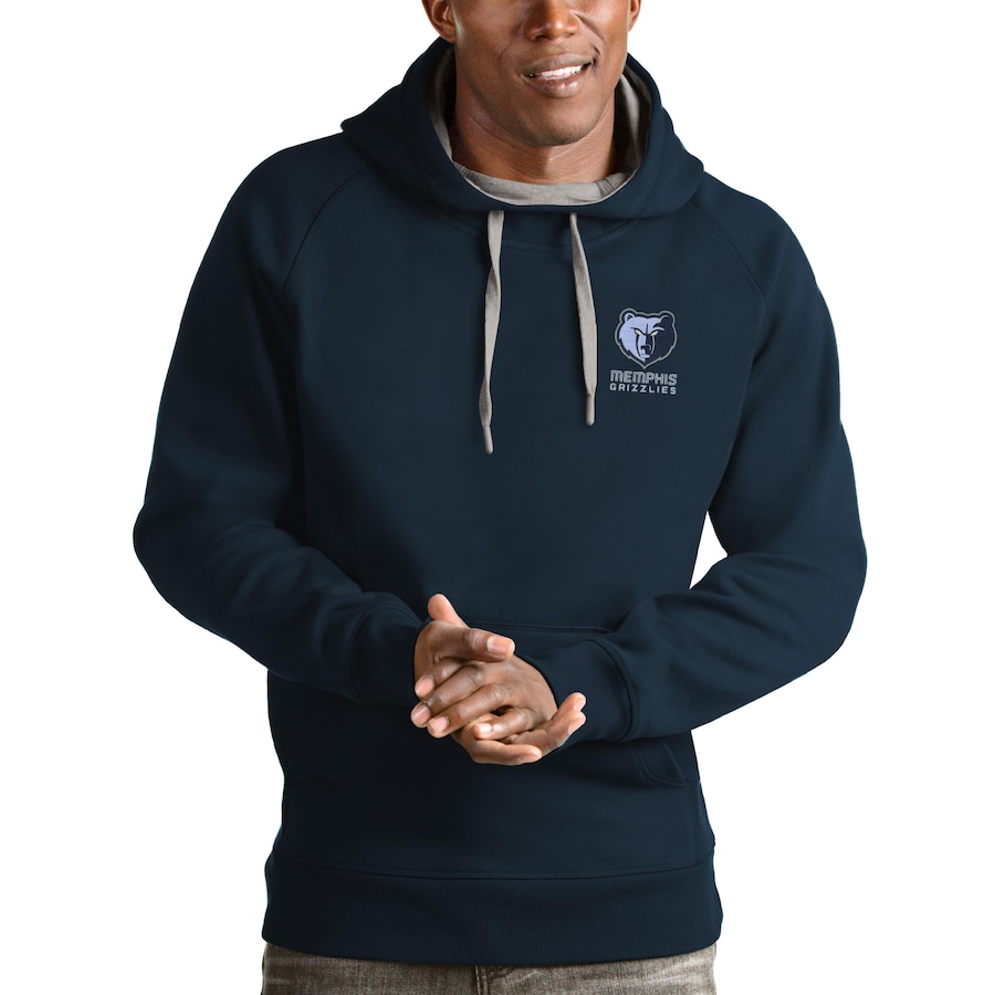 Men's Memphis Grizzlies Antigua Navy Victory Pullover Hoodie
