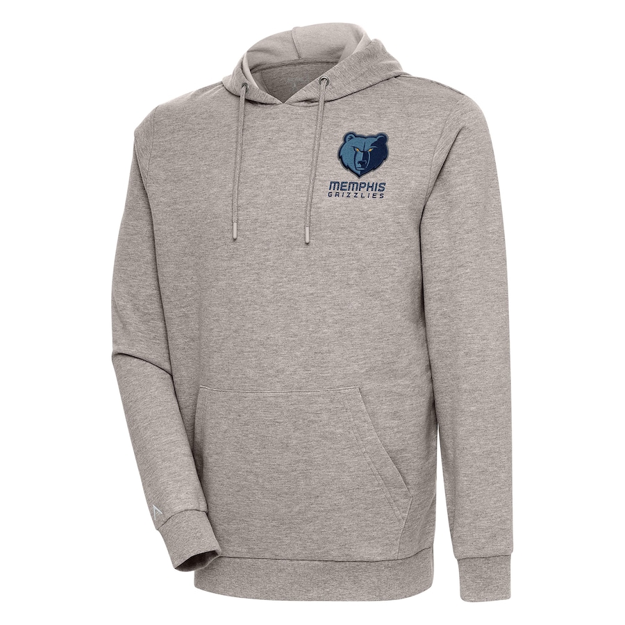 Men's Memphis Grizzlies Antigua Oatmeal Action Pullover Hoodie Men's Memphis Grizzlies Antigua Oatmeal Action Pullover Hoodie