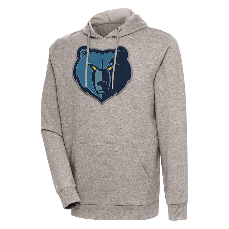 Men's Memphis Grizzlies Antigua Oatmeal Action Pullover Hoodie Men's Memphis Grizzlies Antigua Oatmeal Action Pullover Hoodie