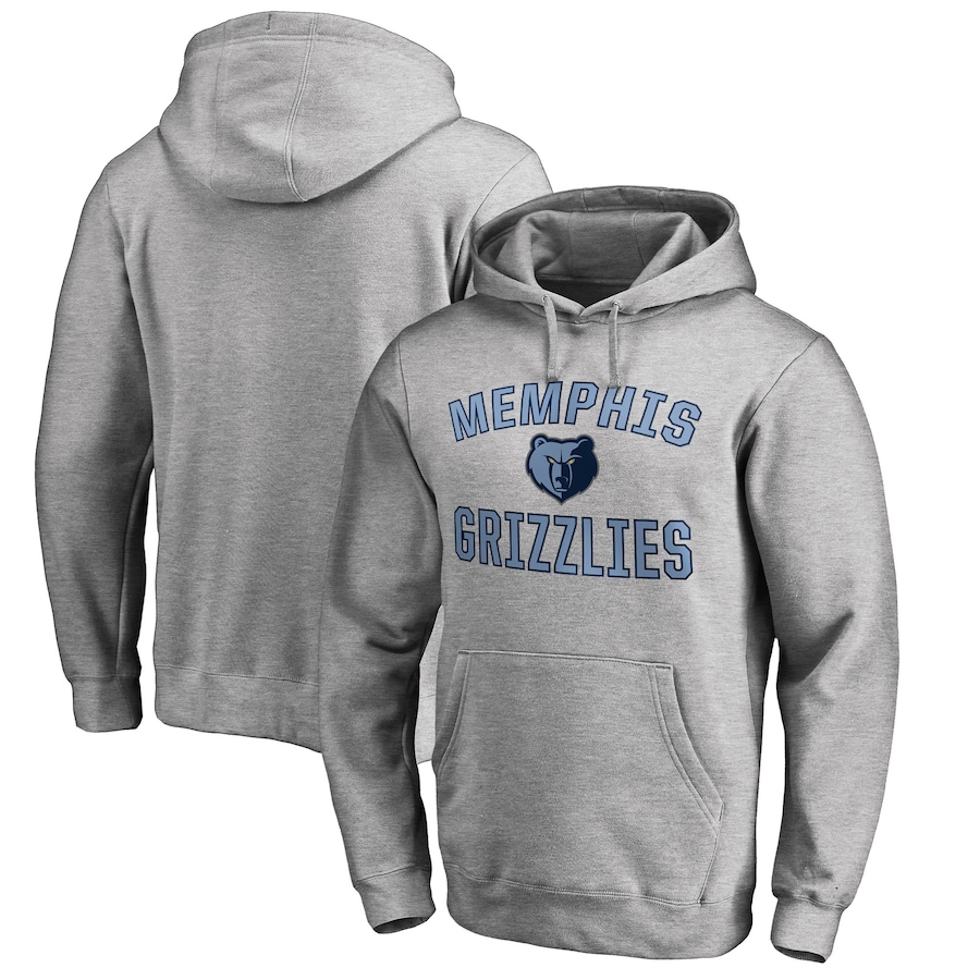 Men's Memphis Grizzlies Ash Victory Arch Pullover Hoodie Men's Memphis Grizzlies Ash Victory Arch Pullover Hoodie