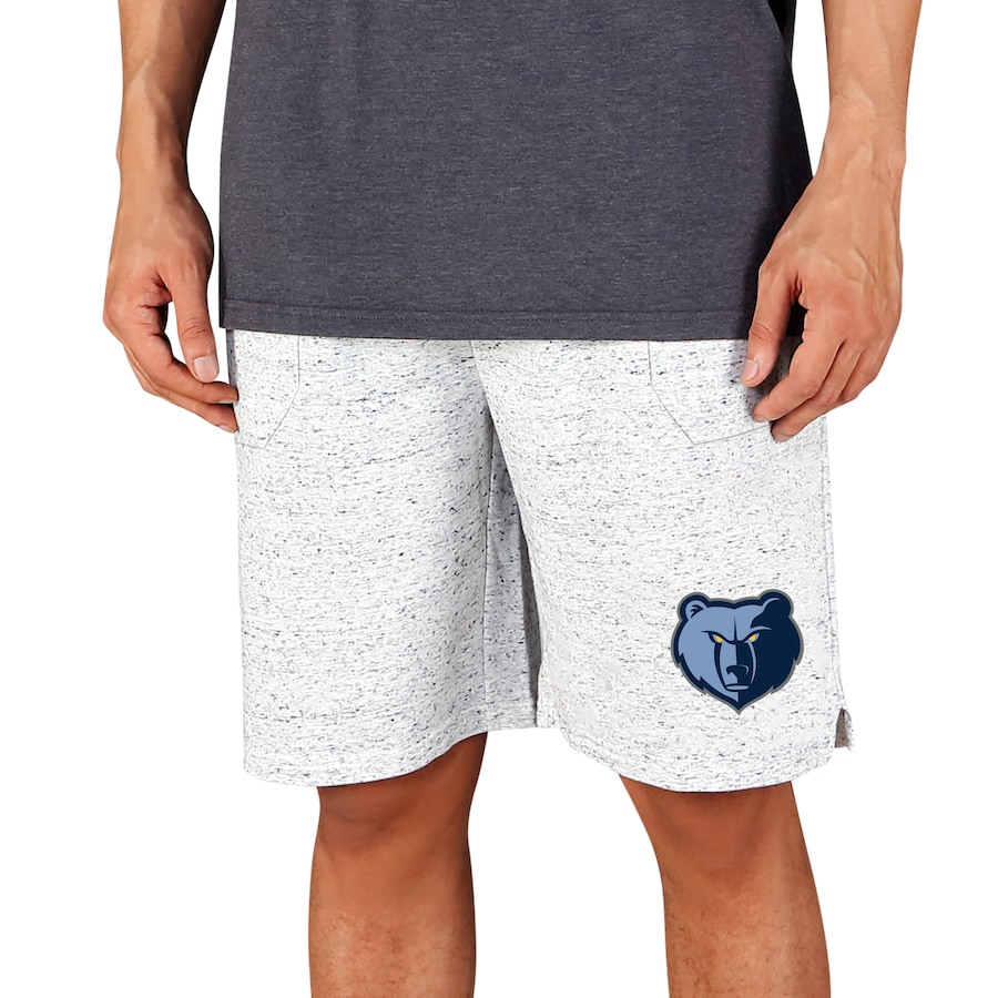 Men's Memphis Grizzlies Concepts Sport White/Charcoal Throttle Knit Jam Shorts Men's Memphis Grizzlies Concepts Sport White/Charcoal Throttle Knit Jam Shorts