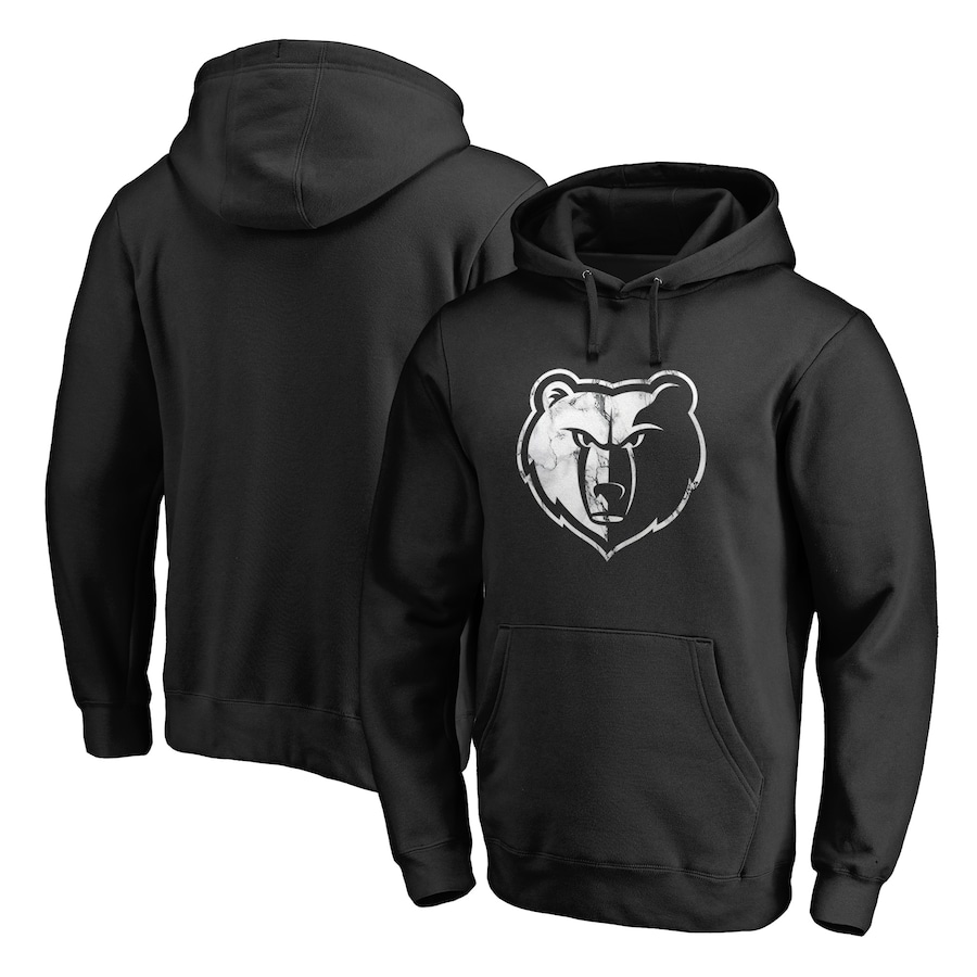 Men's Memphis Grizzlies Black Marble Logo Pullover Hoodie