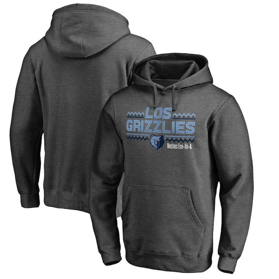Men's Memphis Grizzlies Heather Gray Noches Ene-Be-A Pullover Hoodie