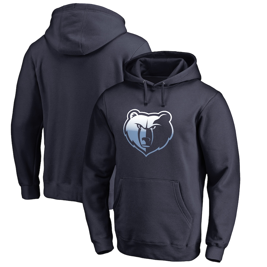 Men's Memphis Grizzlies Navy Gradient Logo Pullover Hoodie