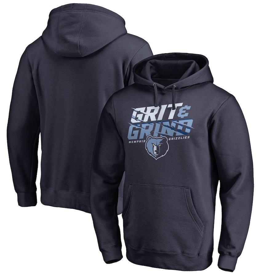 Men's Memphis Grizzlies Navy Grit and Grind Hometown Collection Pullover Hoodie