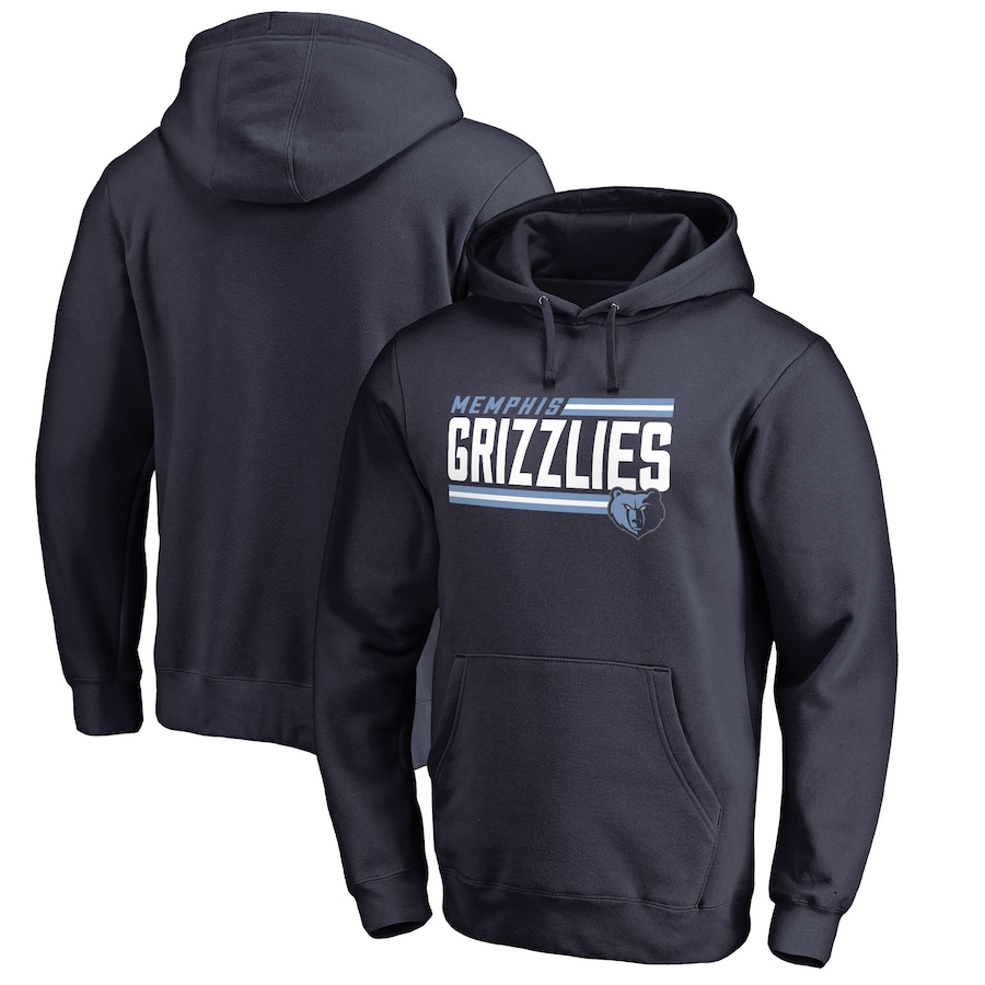 Men's Memphis Grizzlies Navy Onside Stripe Pullover Hoodie Men's Memphis Grizzlies Navy Onside Stripe Pullover Hoodie