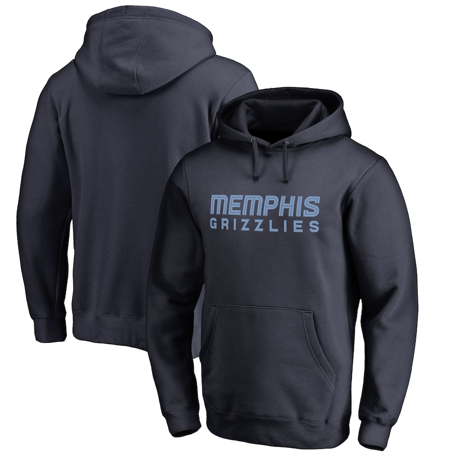 Men's Memphis Grizzlies Navy Wordmark Pullover Hoodie