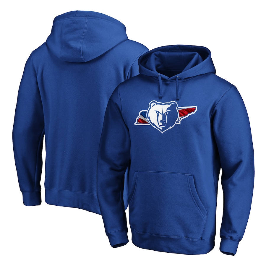 Men's Memphis Grizzlies Royal Banner State Pullover Hoodie Men's Memphis Grizzlies Royal Banner State Pullover Hoodie