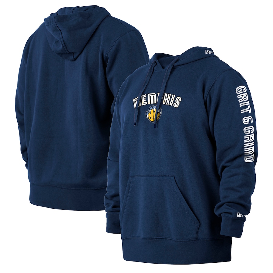 Men's Memphis Grizzlies New Era Navy 2021/22 City Edition Big & Tall Pullover Hoodie Men's Memphis Grizzlies New Era Navy 2021/22 City Edition Big & Tall Pullover Hoodie