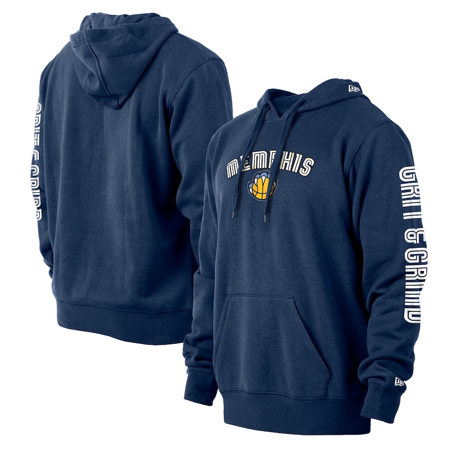 Men's Memphis Grizzlies New Era Navy 2021/22 City Edition Pullover Hoodie