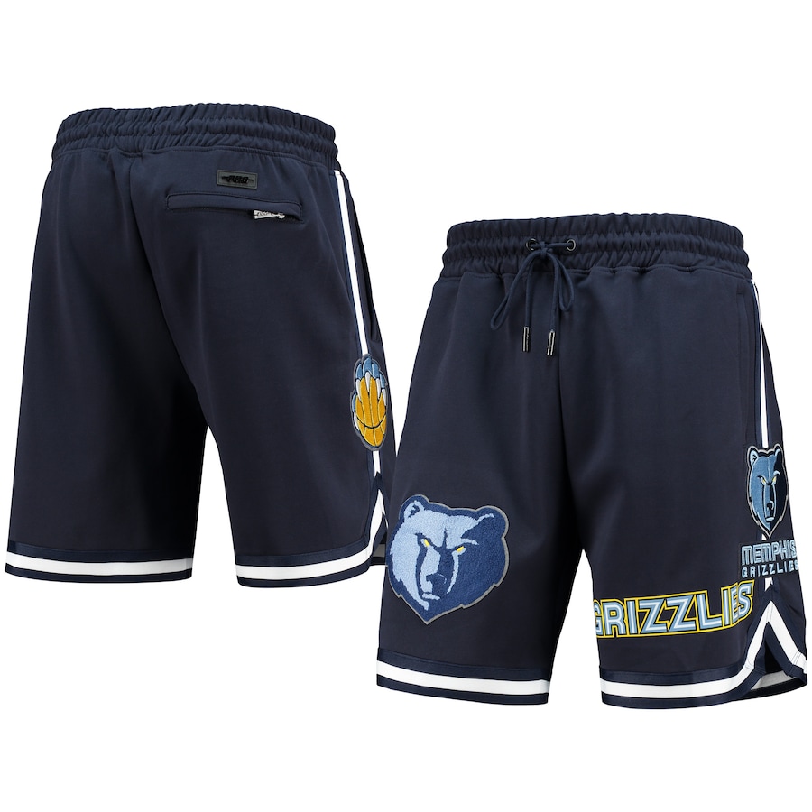 Men's Memphis Grizzlies Pro Standard Navy Chenille Shorts Men's Memphis Grizzlies Pro Standard Navy Chenille Shorts