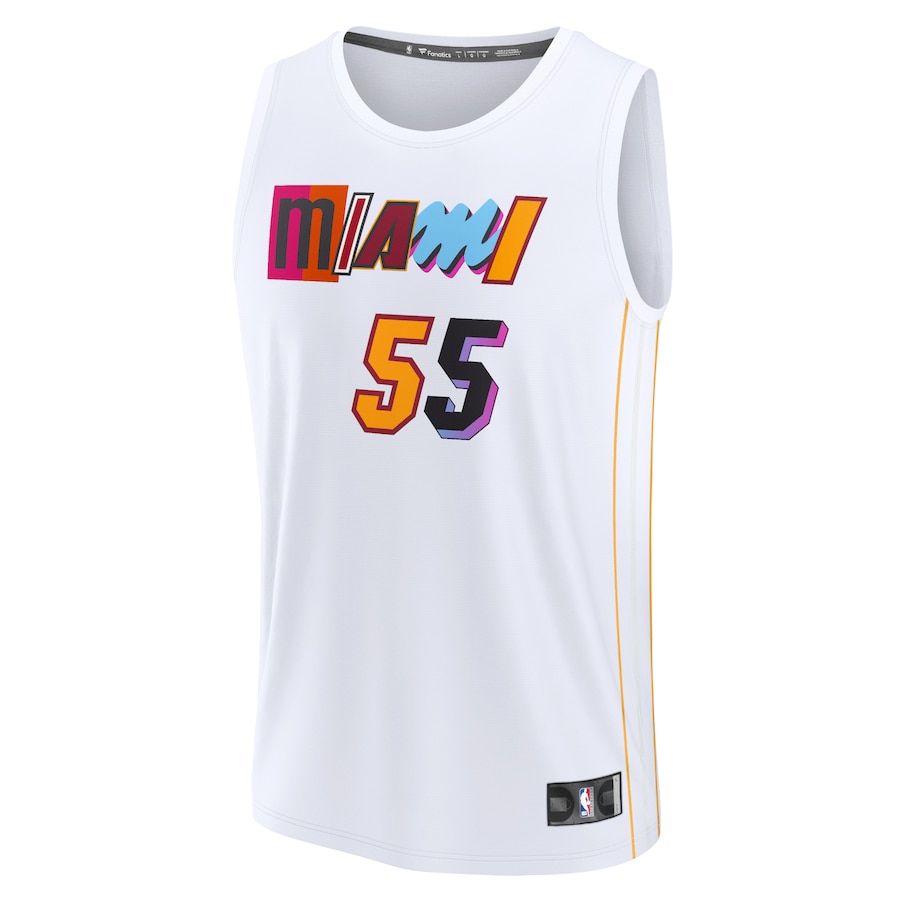 Men's Miami Heat Duncan Robinson White Fastbreak Jersey - City Edition With 2023 NBA finals patch 