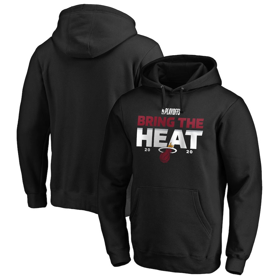 Men's Miami Heat Black 2020 NBA Playoffs Bound Tip Off Pullover Hoodie Men's Miami Heat Black 2020 NBA Playoffs Bound Tip Off Pullover Hoodie