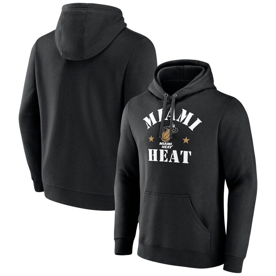Men's Miami Heat Black 2022 Hoops For Troops Training Pullover Hoodie Men's Miami Heat Black 2022 Hoops For Troops Training Pullover Hoodie