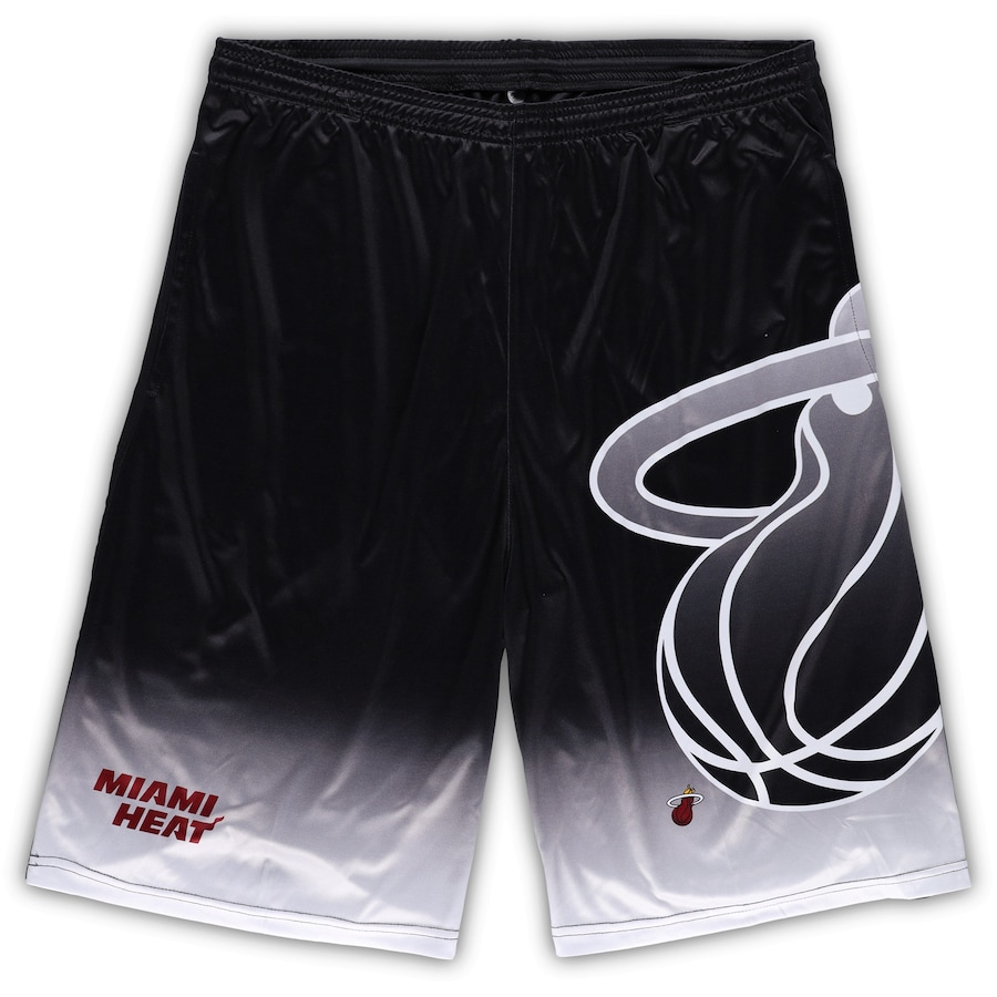 Men's Miami Heat Black Big & Tall Graphic Shorts Men's Miami Heat Black Big & Tall Graphic Shorts