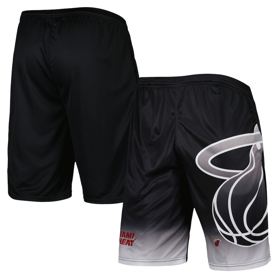 Men's Miami Heat Black Graphic Shorts Men's Miami Heat Black Graphic Shorts