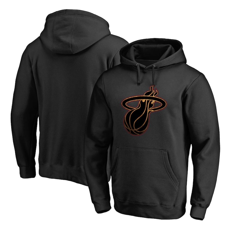 Men's Miami Heat Black Hardwood Pullover Hoodie Men's Miami Heat Black Hardwood Pullover Hoodie