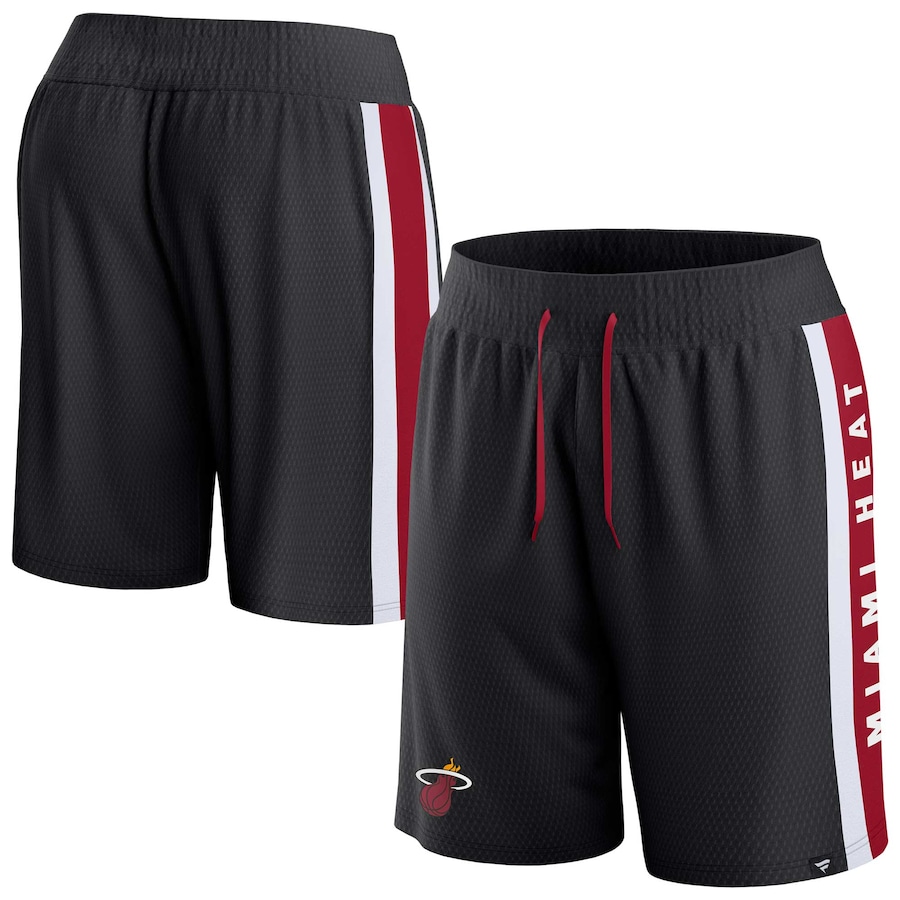 Men's Miami Heat Black Referee Iconic Mesh Shorts