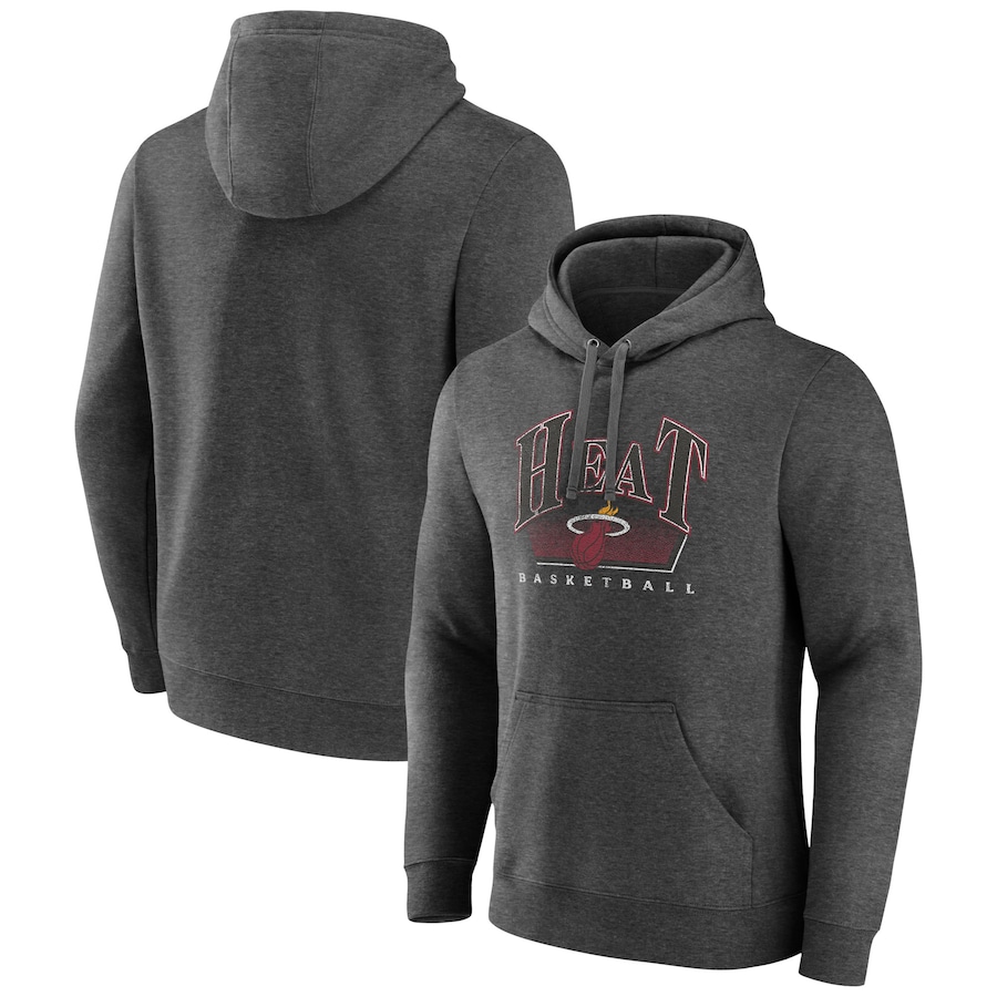 Men's Miami Heat Charcoal Selection Pullover Hoodie Men's Miami Heat Charcoal Selection Pullover Hoodie