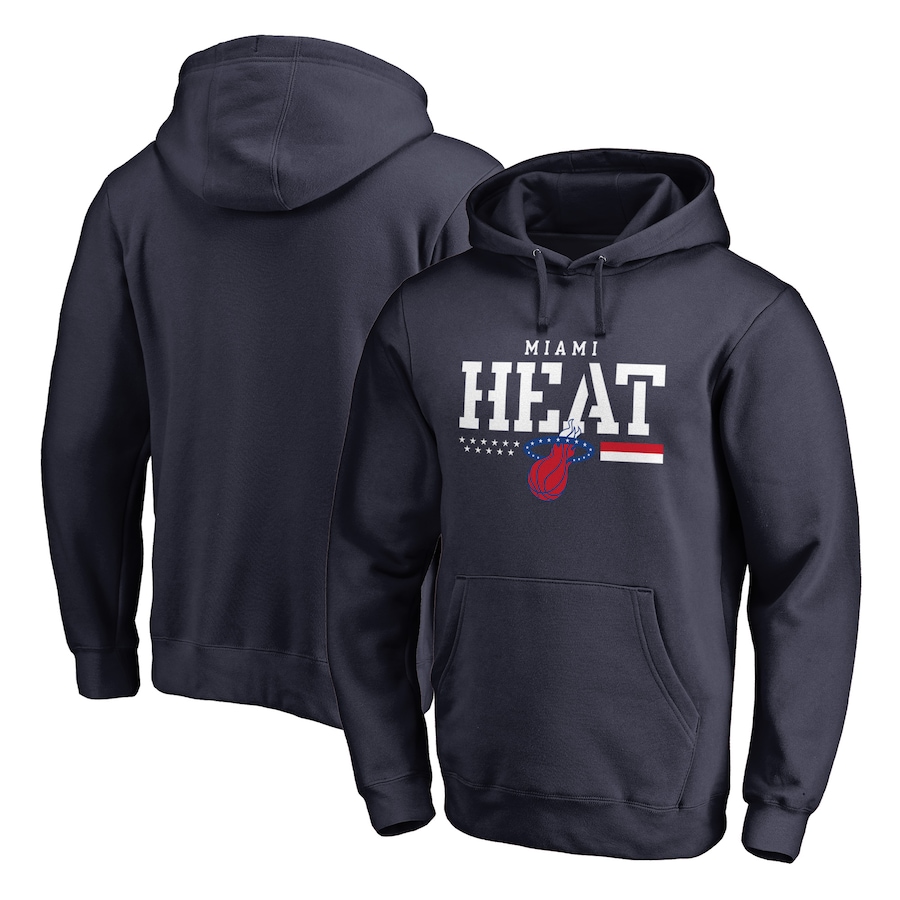 Men's Miami Heat Navy Hoops For Troops Pullover Hoodie Men's Miami Heat Navy Hoops For Troops Pullover Hoodie