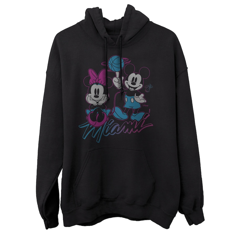 Men's Miami Heat Junk Food Black Disney Mickey & Minnie 2020/21 City Edition Pullover Hoodie Men's Miami Heat Junk Food Black Disney Mickey & Minnie 2020/21 City Edition Pullover Hoodie
