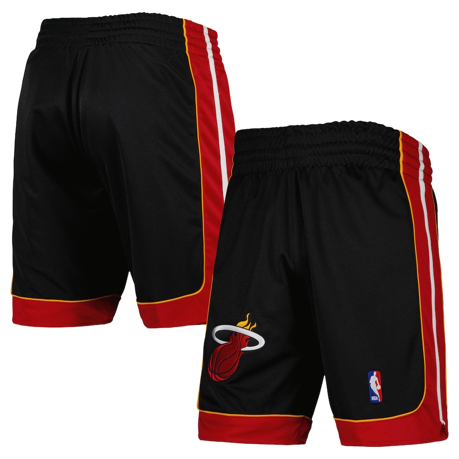 Men's Miami Heat Mitchell & Ness Black 2005-06 Hardwood Classics Authentic Shorts