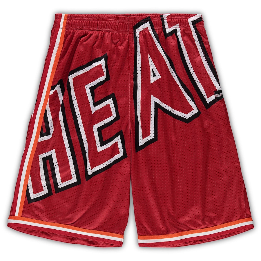 Men's Miami Heat Mitchell & Ness Red Big & Tall Hardwood Classics Big Face 2.0 Shorts Men's Miami Heat Mitchell & Ness Red Big & Tall Hardwood Classics Big Face 2.0 Shorts