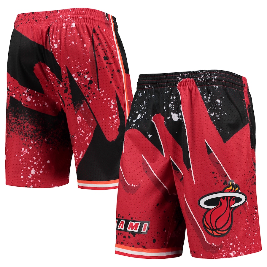 Men's Miami Heat Mitchell & Ness Red Hardwood Classics 1996 Hyper Hoops Swingman Shorts Men's Miami Heat Mitchell & Ness Red Hardwood Classics 1996 Hyper Hoops Swingman Shorts