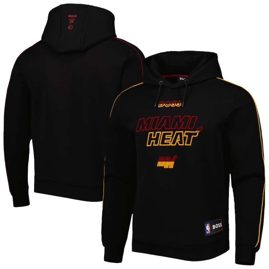 Men's Miami Heat NBA x Hugo Boss Black Team Bounce Tri-Blend Pullover Hoodie Men's Miami Heat NBA x Hugo Boss Black Team Bounce Tri-Blend Pullover Hoodie