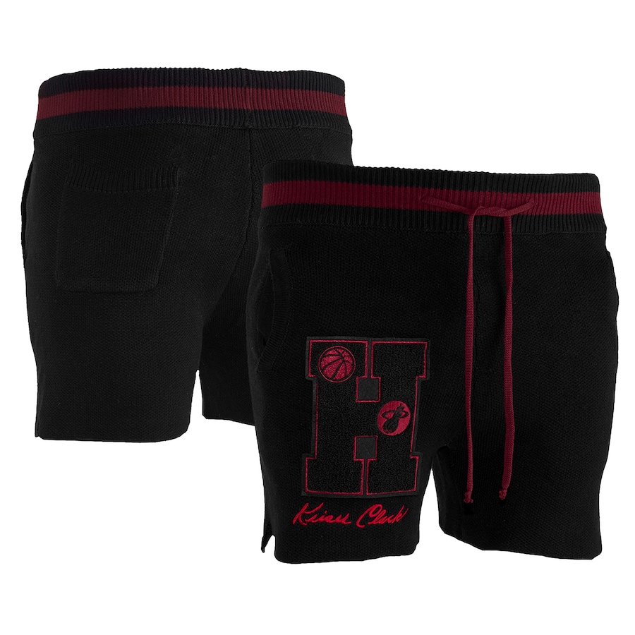 Men's Miami Heat NBA x Keiser Clark Black/Red No Caller ID Knit Shorts Men's Miami Heat NBA x Keiser Clark Black/Red No Caller ID Knit Shorts