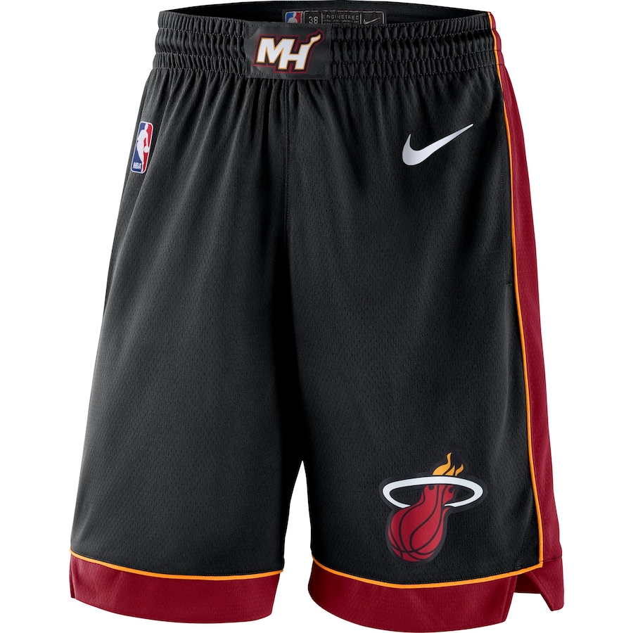 Men's Miami Heat NBA Black 2019/20 Icon Edition Swingman Shorts