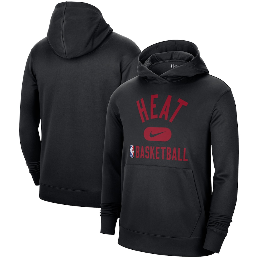 Men's Miami Heat NBA Black 2021-2022 Spotlight On Court Performance Practice Pullover Hoodie Men's Miami Heat NBA Black 2021-2022 Spotlight On Court Performance Practice Pullover Hoodie
