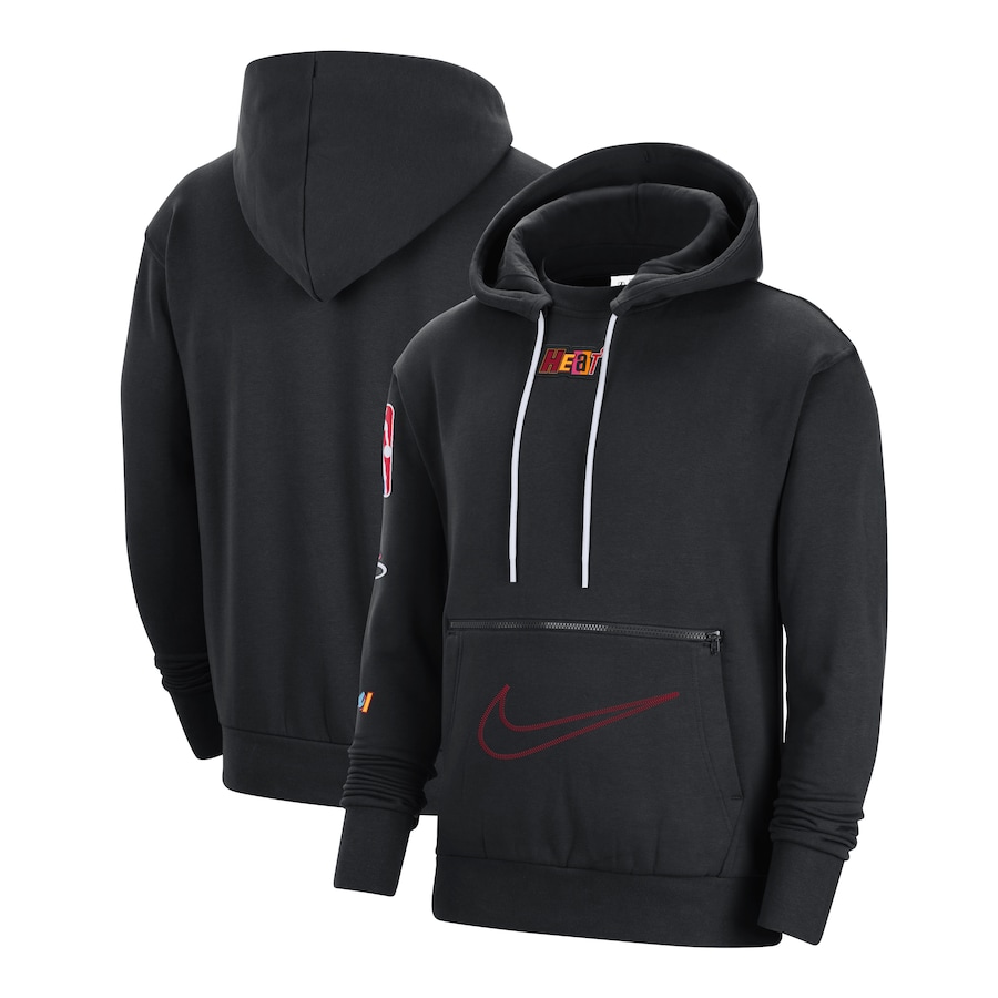 Men's Miami Heat NBA Black 2022/23 City Edition Courtside Heavyweight Fleece Pullover Hoodie Men's Miami Heat NBA Black 2022/23 City Edition Courtside Heavyweight Fleece Pullover Hoodie