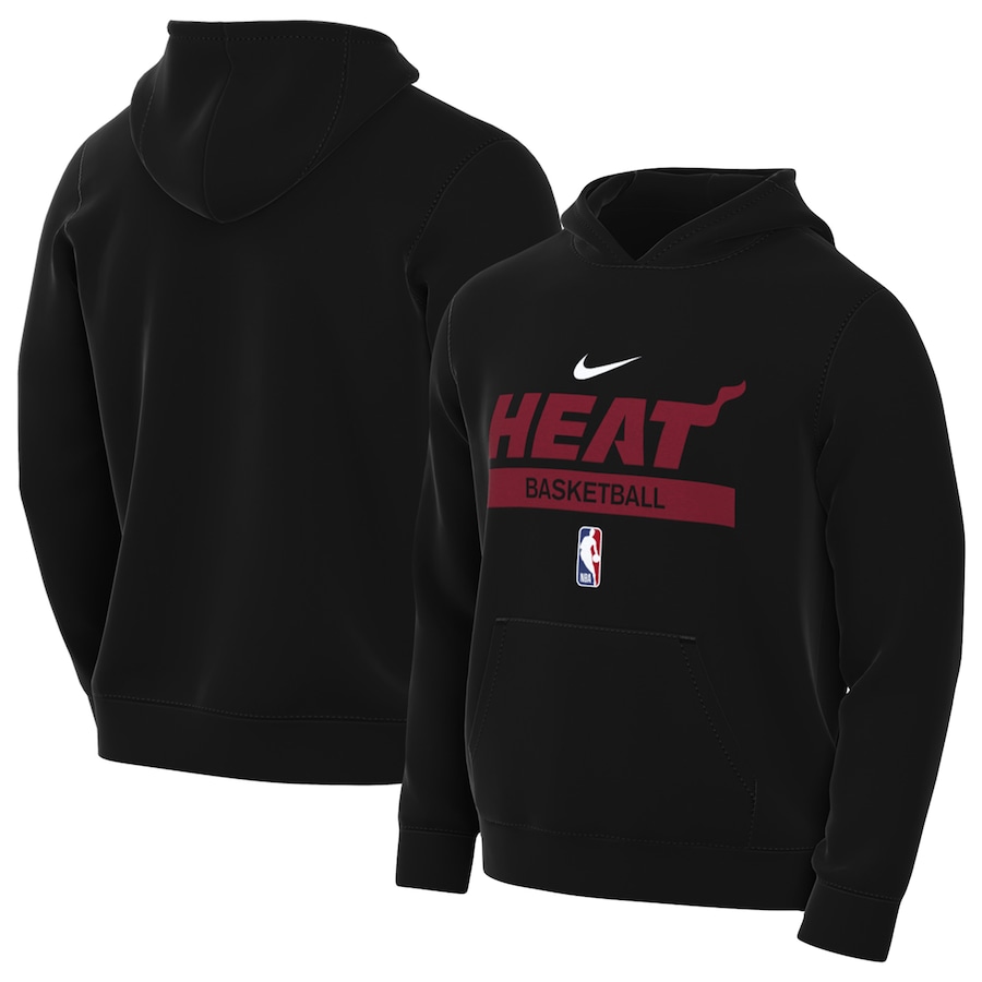Men's Miami Heat NBA Black 2022/23 Spotlight On-Court Practice Performance Pullover Hoodie Men's Miami Heat NBA Black 2022/23 Spotlight On-Court Practice Performance Pullover Hoodie