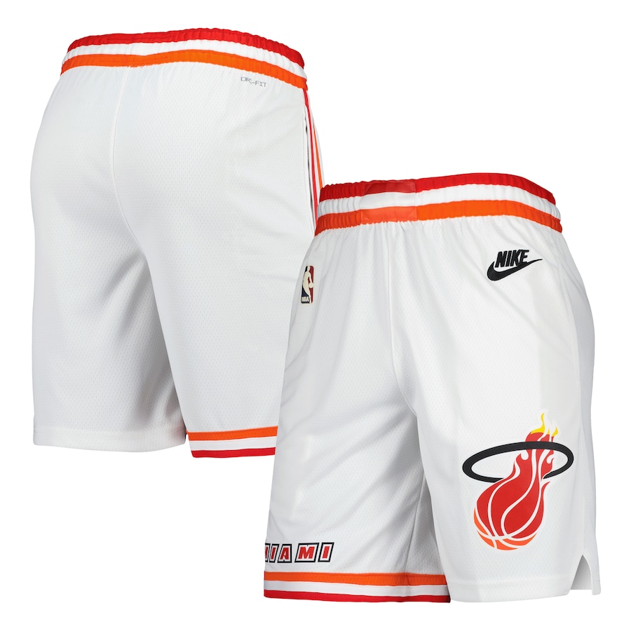 Men's Miami Heat NBA White 2022/23 Classic Edition Swingman Performance Shorts