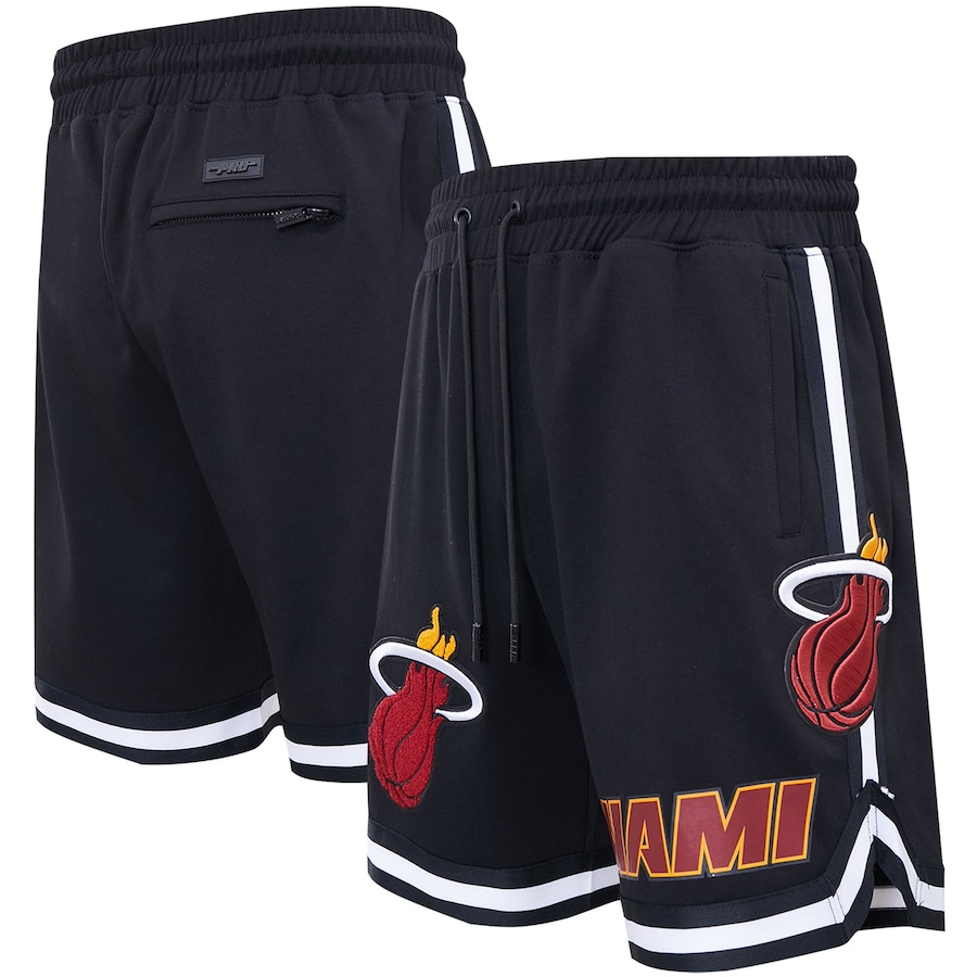 Men's Miami Heat Pro Standard Black Chenille Shorts Men's Miami Heat Pro Standard Black Chenille Shorts