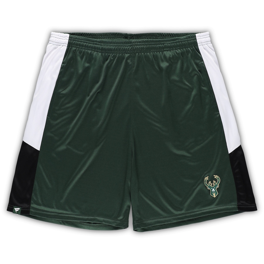 Men's Milwaukee Bucks Hunter Green Big & Tall Champion Rush Practice Shorts Men's Milwaukee Bucks Hunter Green Big & Tall Champion Rush Practice Shorts