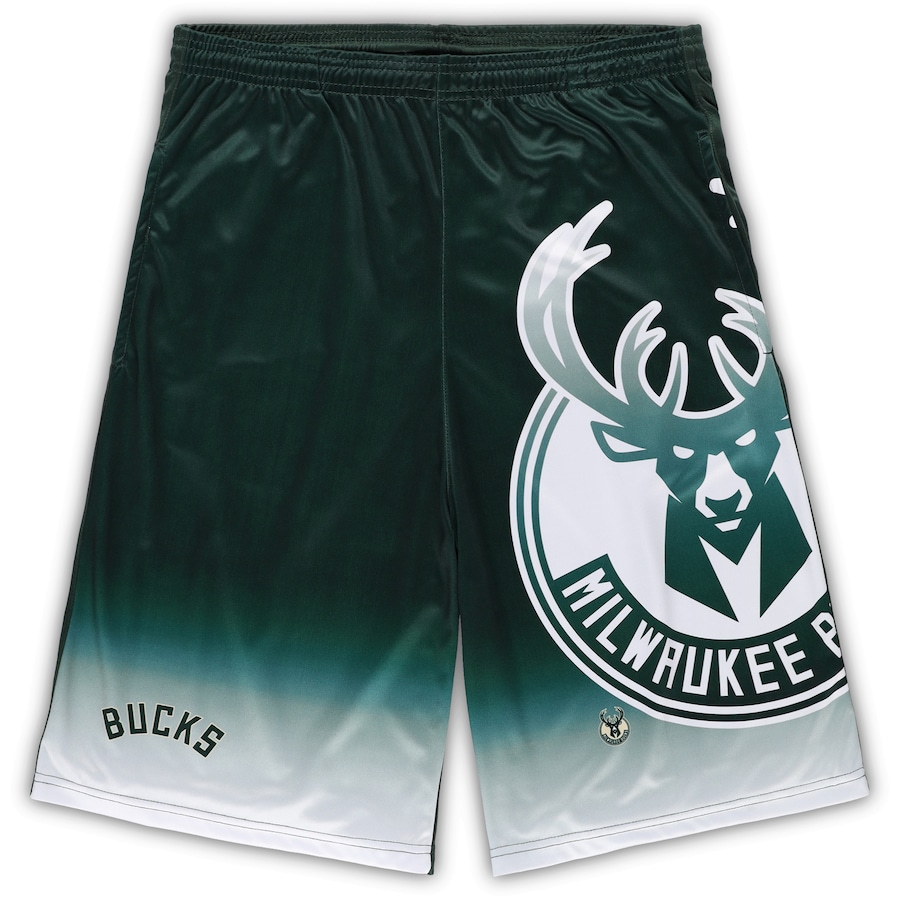 Men's Milwaukee Bucks Hunter Green Big & Tall Graphic Shorts Men's Milwaukee Bucks Hunter Green Big & Tall Graphic Shorts