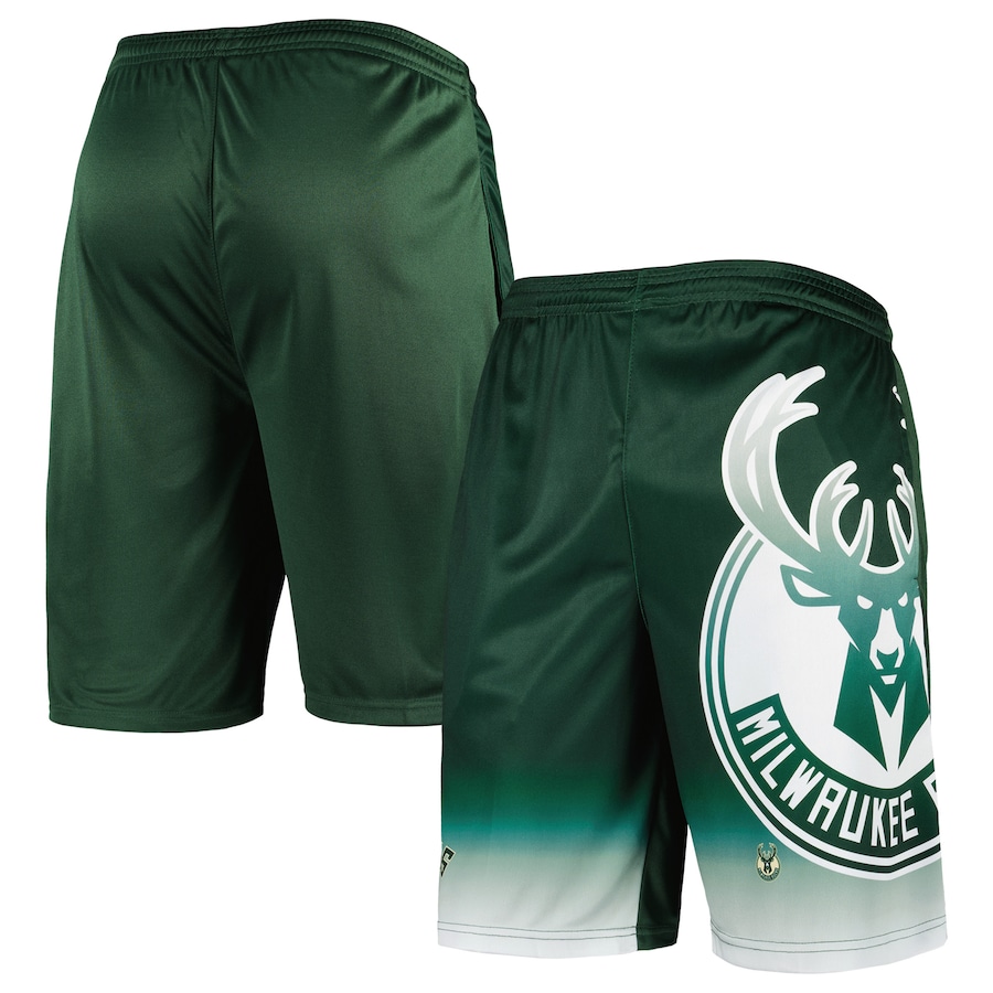 Men's Milwaukee Bucks Hunter Green Graphic Shorts Men's Milwaukee Bucks Hunter Green Graphic Shorts