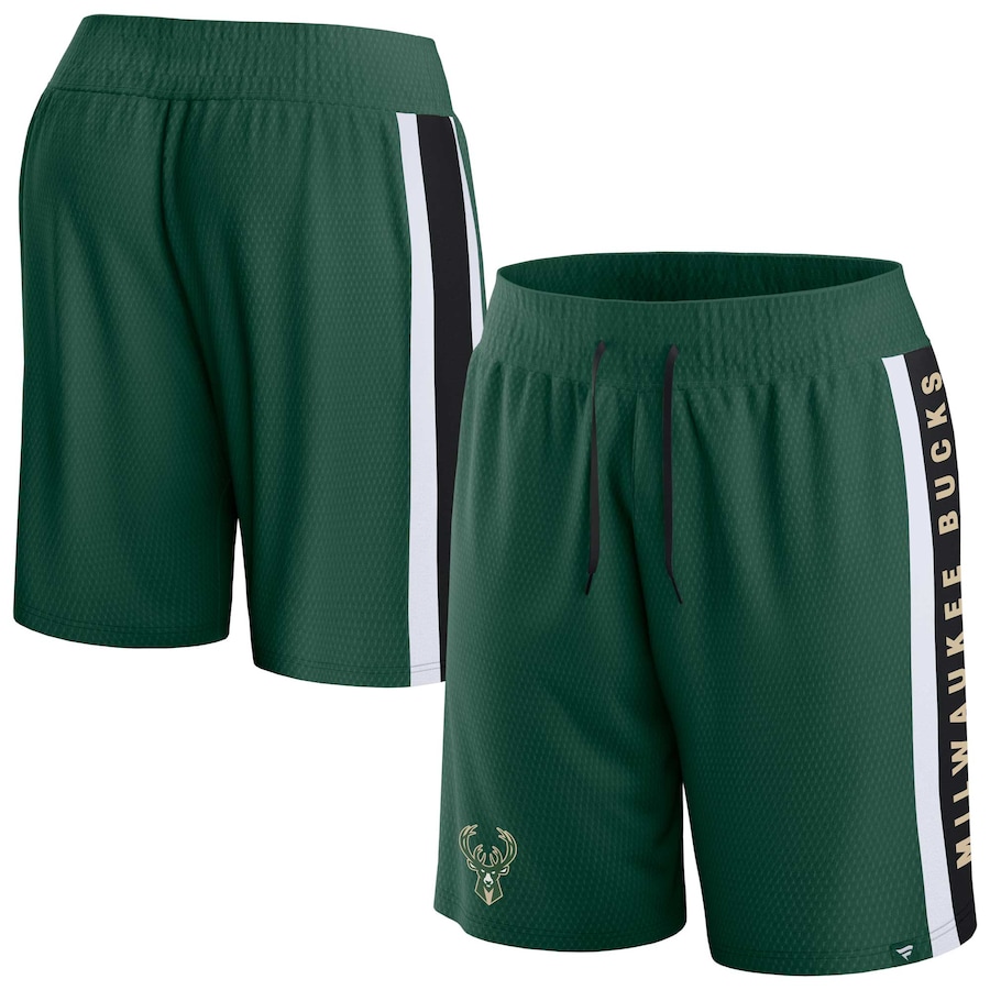Men's Milwaukee Bucks Hunter Green Referee Iconic Mesh Shorts
