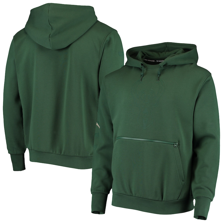 Men's Milwaukee Bucks Jordan Brand Hunter Green Statement Edition Courtside Pullover Hoodie Men's Milwaukee Bucks Jordan Brand Hunter Green Statement Edition Courtside Pullover Hoodie