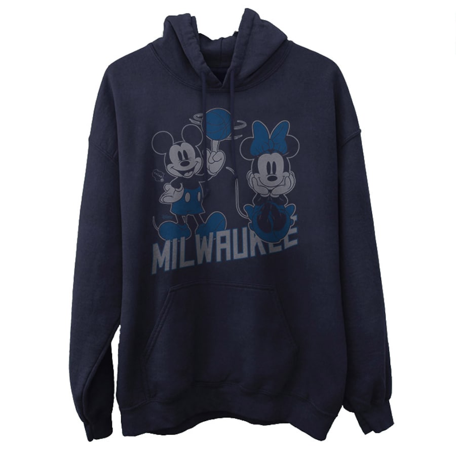 Men's Milwaukee Bucks Junk Food Navy Disney Mickey & Minnie 2020/21 City Edition Pullover Hoodie Men's Milwaukee Bucks Junk Food Navy Disney Mickey & Minnie 2020/21 City Edition Pullover Hoodie