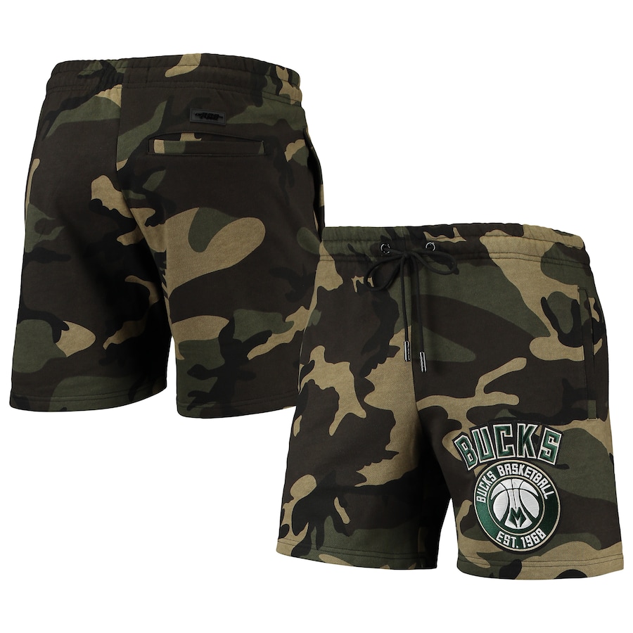 Men's Milwaukee Bucks Pro Standard Camo Team Shorts Men's Milwaukee Bucks Pro Standard Camo Team Shorts